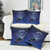 Tui Bird Matariki Galaxy Pillow Cover Koru Silver Fern Aotearoa LT9 - Polynesian Pride