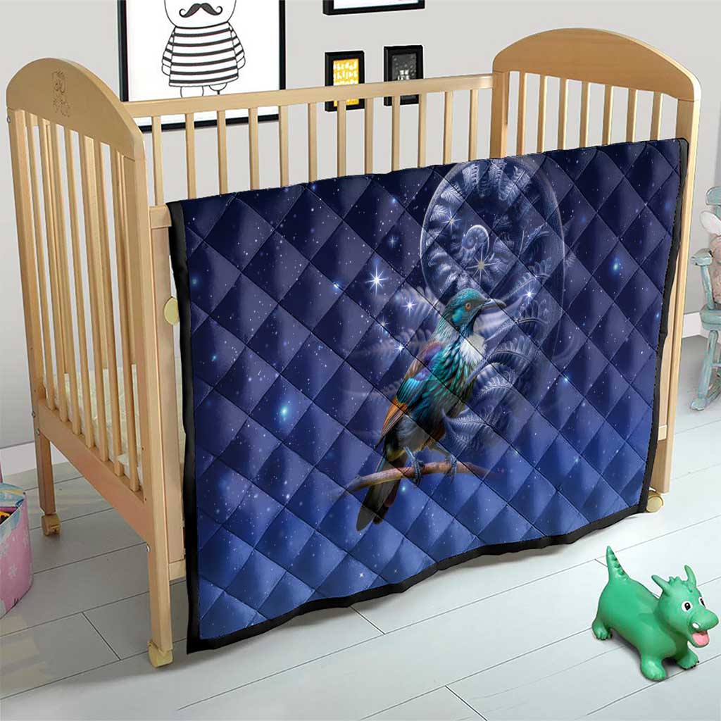 Tui Bird Matariki Galaxy Quilt Koru Silver Fern Aotearoa LT9 - Polynesian Pride