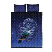 Tui Bird Matariki Galaxy Quilt Bed Set Koru Silver Fern Aotearoa LT9 - Polynesian Pride
