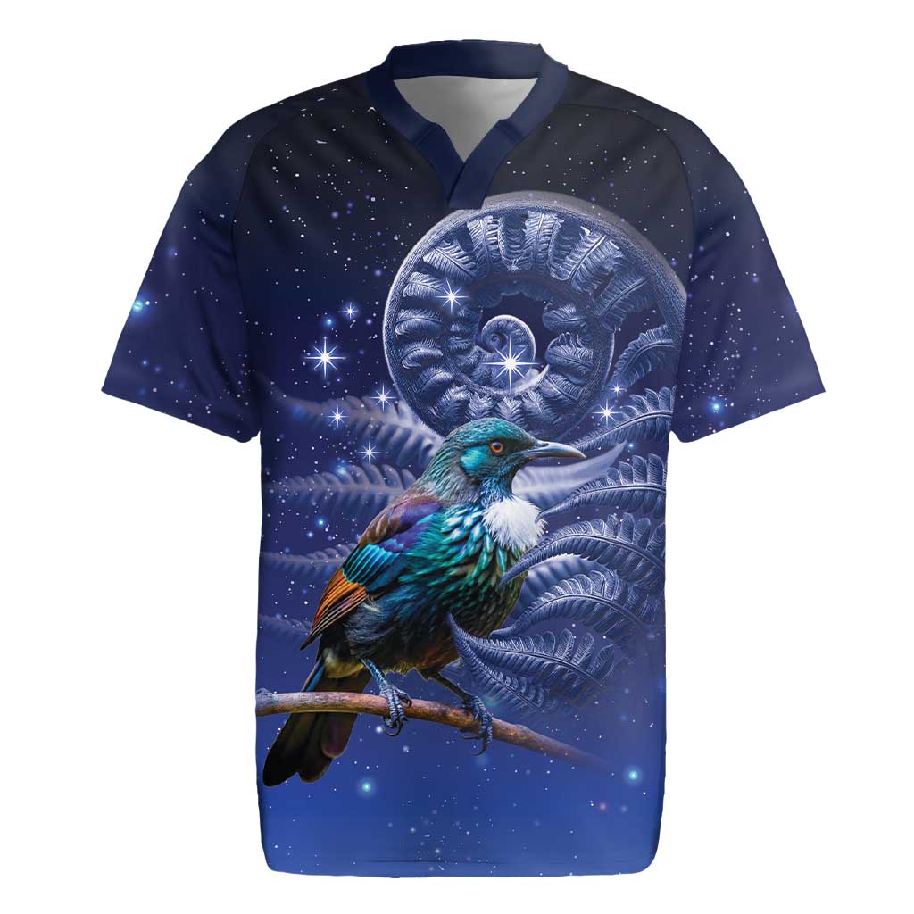 Tui Bird Matariki Galaxy Rugby Jersey Koru Silver Fern Aotearoa LT9 Galaxy - Polynesian Pride