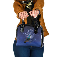 Tui Bird Matariki Galaxy Shoulder Handbag Koru Silver Fern Aotearoa LT9 One Size Galaxy - Polynesian Pride