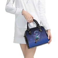 Tui Bird Matariki Galaxy Shoulder Handbag Koru Silver Fern Aotearoa LT9 - Polynesian Pride