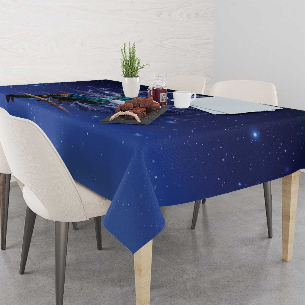 Tui Bird Matariki Galaxy Tablecloth Koru Silver Fern Aotearoa LT9 - Polynesian Pride