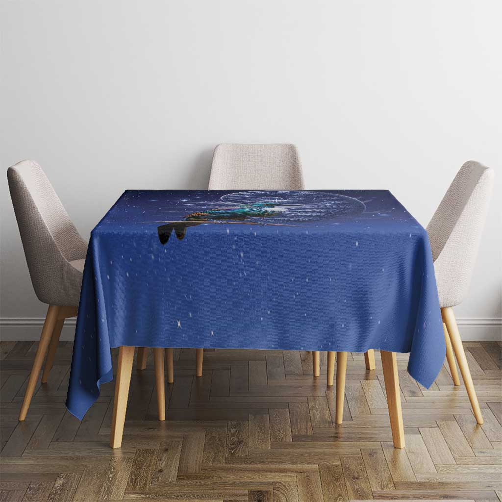 Tui Bird Matariki Galaxy Tablecloth Koru Silver Fern Aotearoa LT9 - Polynesian Pride