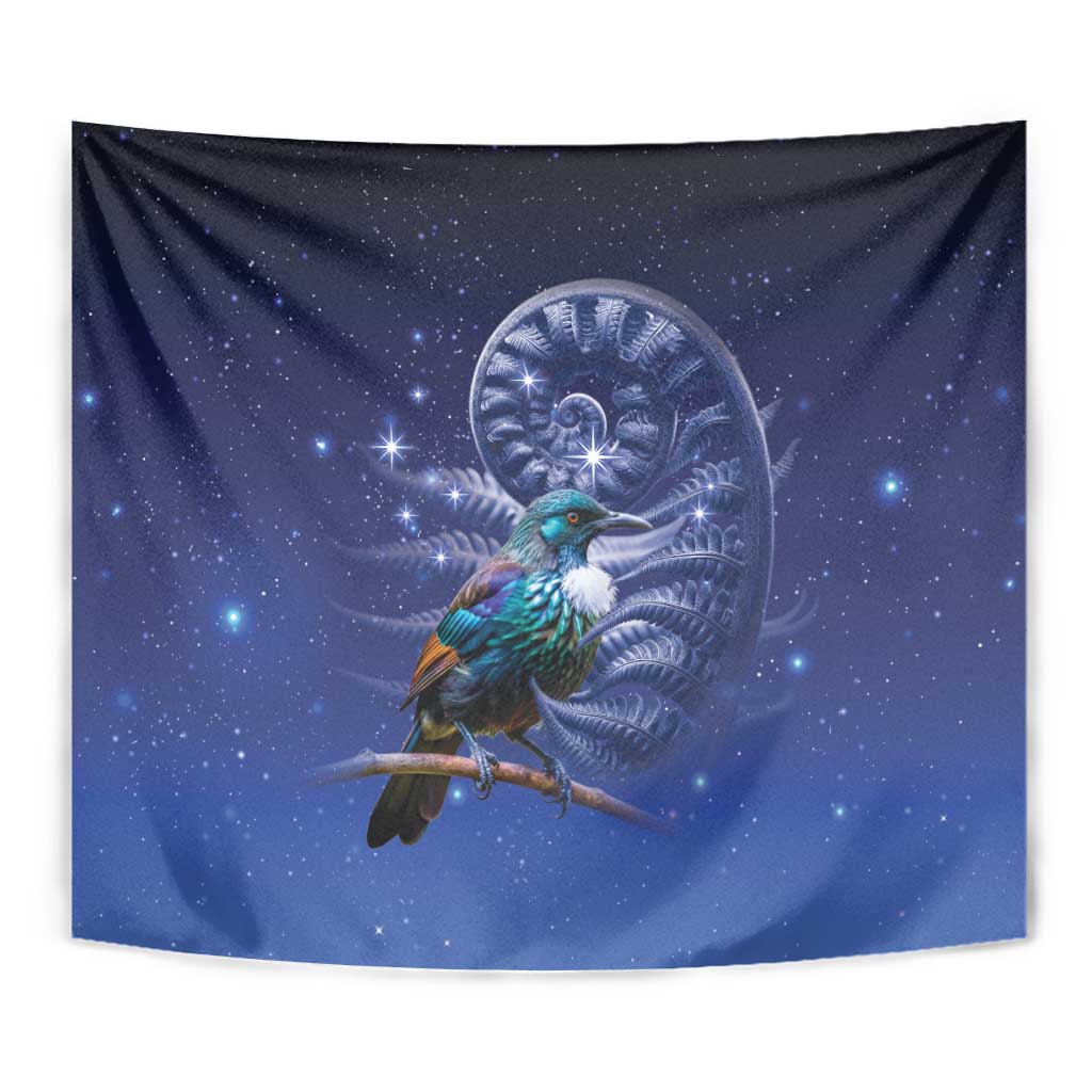 Tui Bird Matariki Galaxy Tapestry Koru Silver Fern Aotearoa LT9 - Polynesian Pride