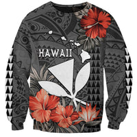 Hawaii Kanaka Maoli Sweatshirt Polynesian Vintage Vibes LT9 Unisex Black - Polynesian Pride