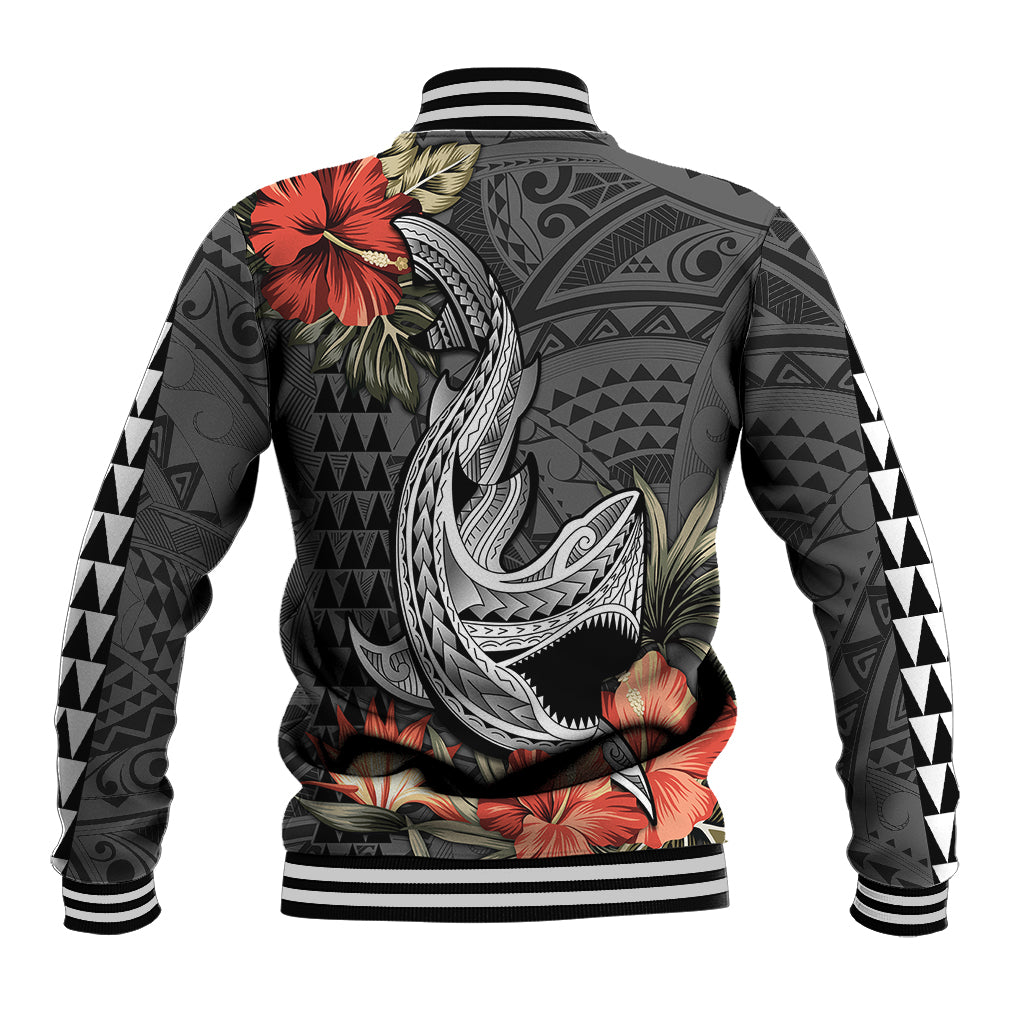 Hawaii Shark Tattoo Baseball Jacket Polynesian Vintage Vibes LT9 - Polynesian Pride