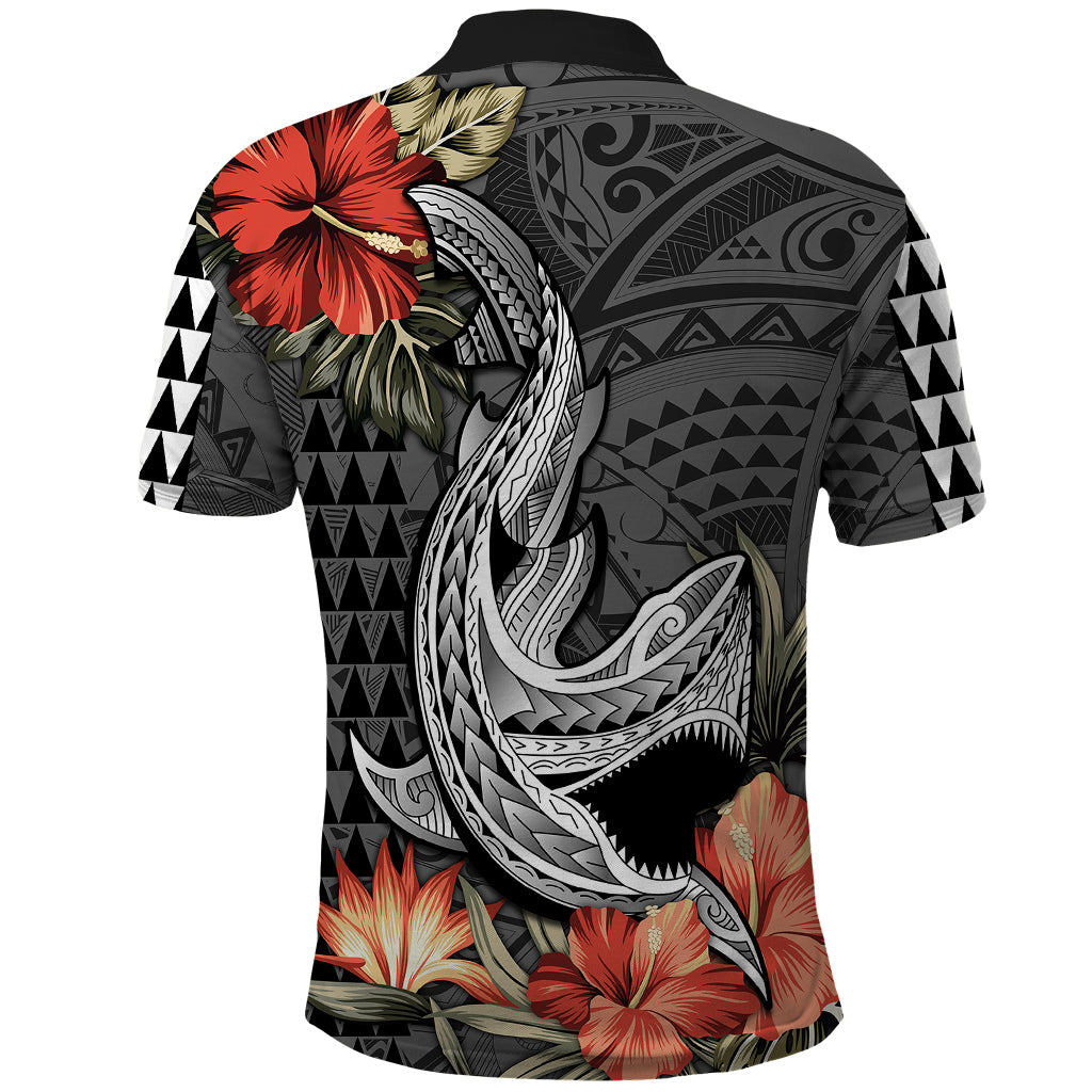 Hawaii Shark Tattoo Polo Shirt Polynesian Vintage Vibes LT9 - Polynesian Pride