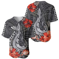 Personalised Hawaii Fish Hook Baseball Jersey Polynesian Vintage Vibes LT9 - Polynesian Pride