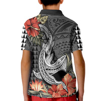 Personalised Hawaii Shark Tattoo Kid Polo Shirt Polynesian Vintage Vibes LT9 - Polynesian Pride