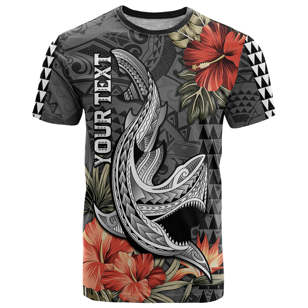 Custom Hawaii Shark Tattoo T Shirt Polynesian Vintage Vibes LT9 Black - Polynesian Pride