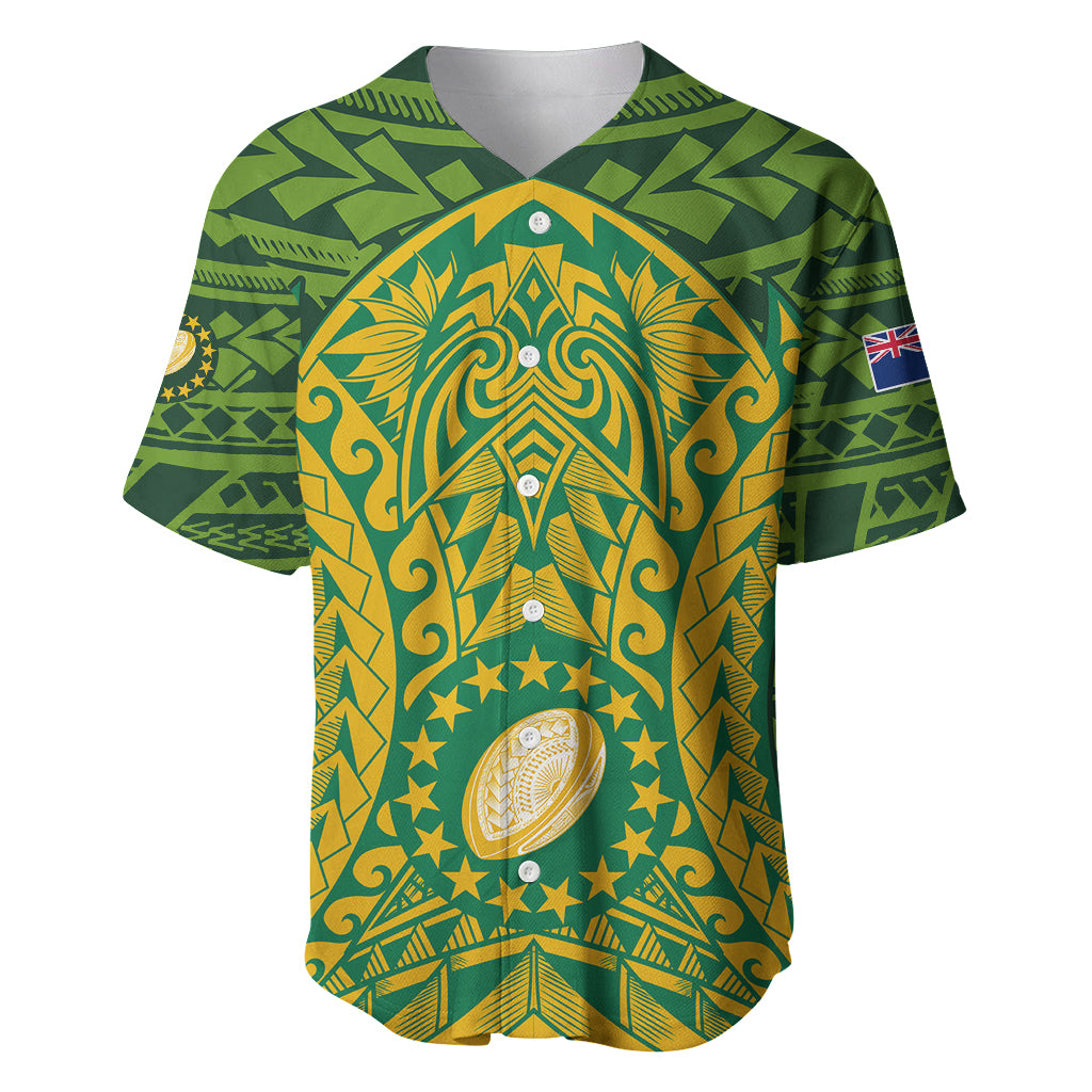 Cook Islands Rugby Baseball Jersey Kukis Athletic Style LT9 Green - Polynesian Pride