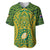 Personalised Cook Islands Rugby Baseball Jersey Kukis Athletic Style LT9 Green - Polynesian Pride