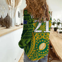 Personalised Cook Islands Rugby Women Casual Shirt Kukis Athletic Style LT9 - Polynesian Pride