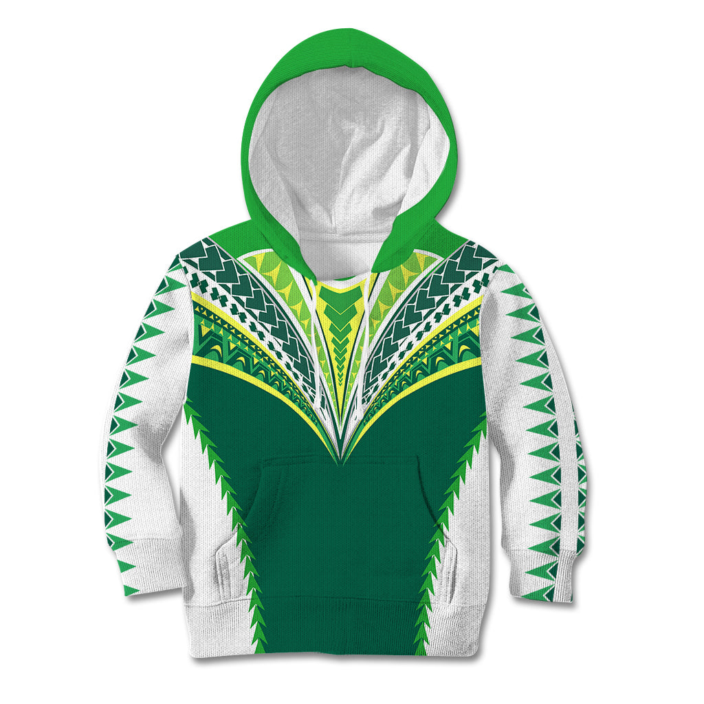 Polynesian Pride Cook Islands Rugby Kid Hoodie No1 LT9 Hoodie Green - Polynesian Pride