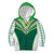 Polynesian Pride Cook Islands Rugby Kid Hoodie No1 LT9 Zip Hoodie Green - Polynesian Pride