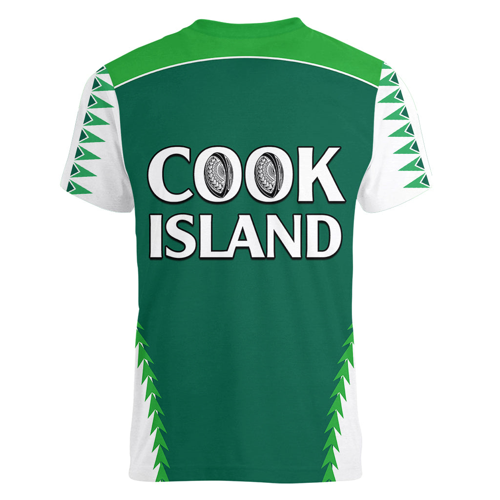 Polynesian Pride Cook Islands Rugby Women V Neck T Shirt No1 LT9 - Polynesian Pride