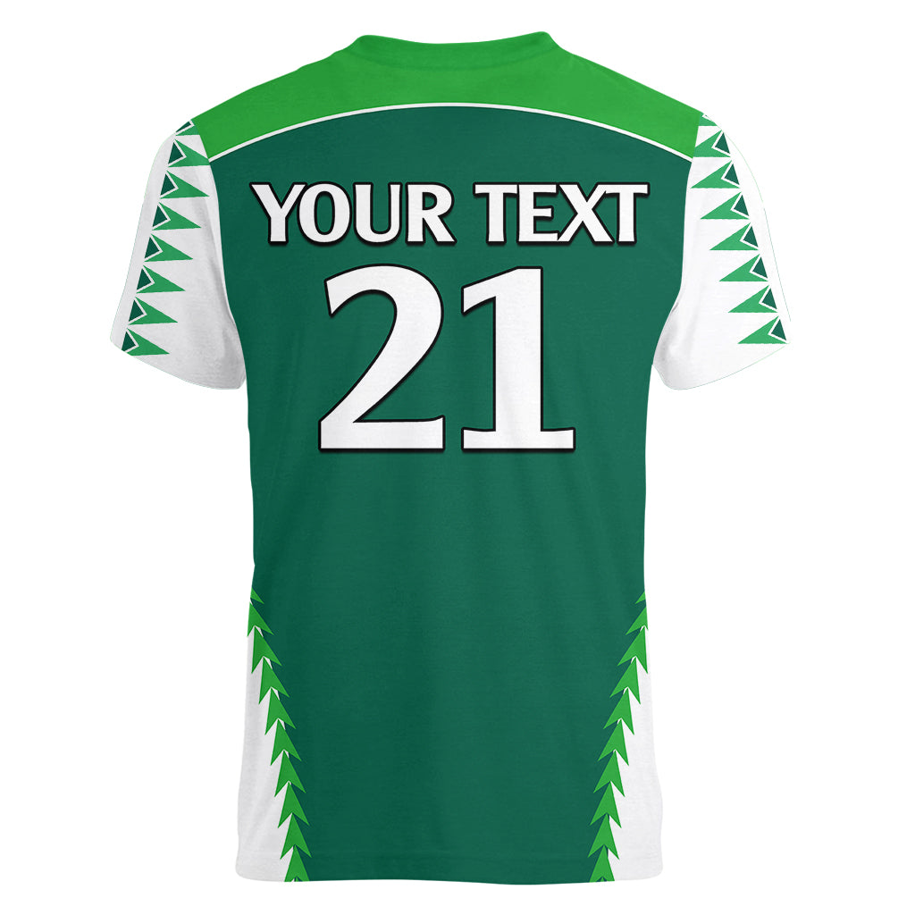 Personalised Polynesian Pride Cook Islands Rugby Women V Neck T Shirt No1 LT9 - Polynesian Pride