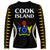 Polynesian Pride Cook Islands Long Sleeve Shirt Tribal Wave Style LT9 - Polynesian Pride