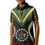 Personalised Polynesian Pride Cook Islands Kid Polo Shirt Tribal Wave Style LT9 Kid Black - Polynesian Pride