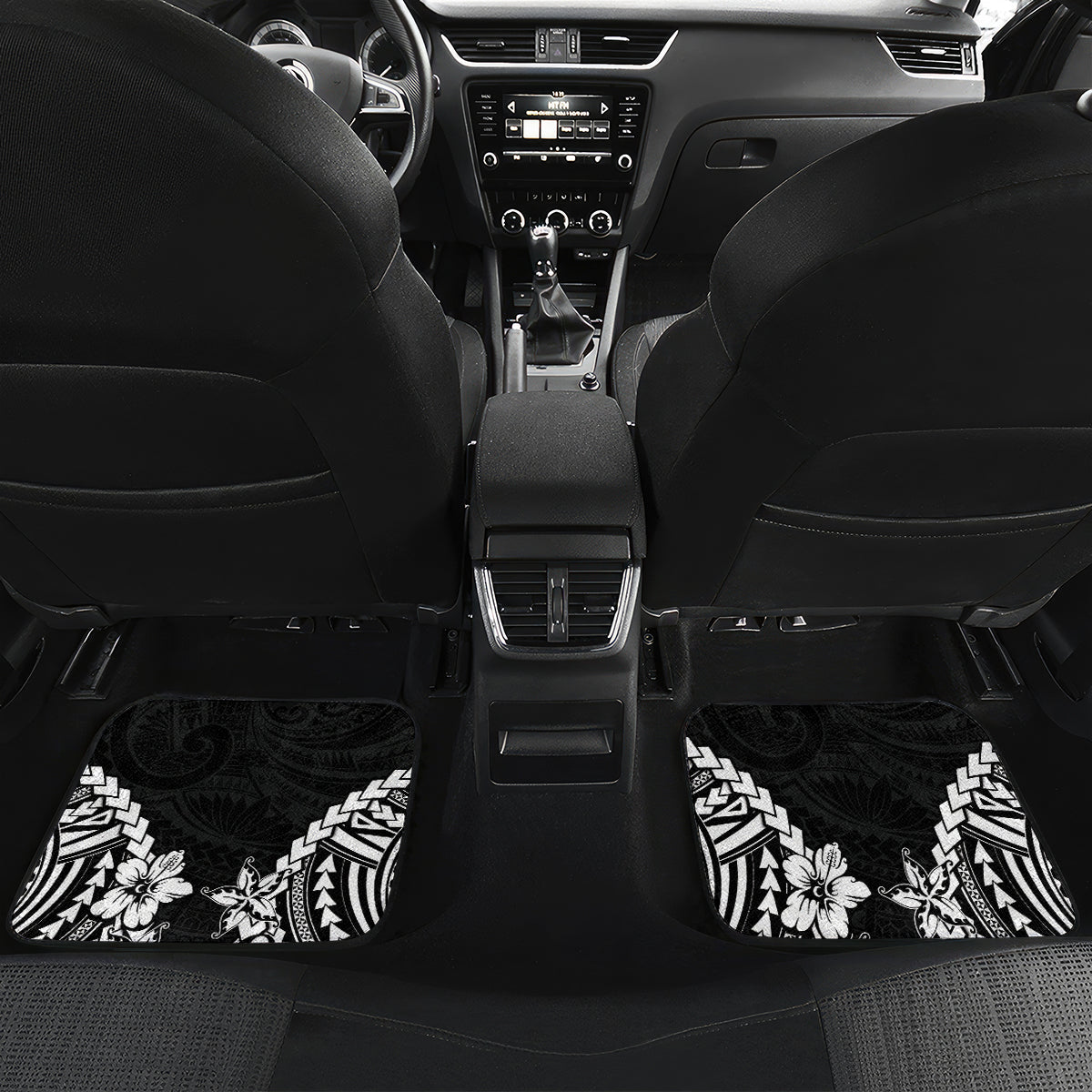 Cook Islands Ra o te Ui Ariki Est 1967 Car Mats LT9 Set 2pcs - Back Black - Polynesian Pride