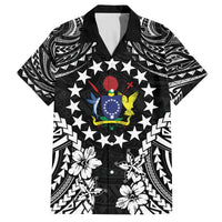 Cook Islands Ra o te Ui Ariki Est 1967 Family Matching Long Sleeve Bodycon Dress and Hawaiian Shirt LT9 Dad's Shirt - Short Sleeve Black - Polynesian Pride