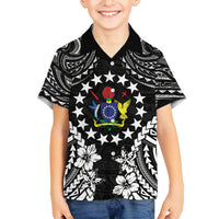 Cook Islands Ra o te Ui Ariki Est 1967 Family Matching Off Shoulder Short Dress and Hawaiian Shirt