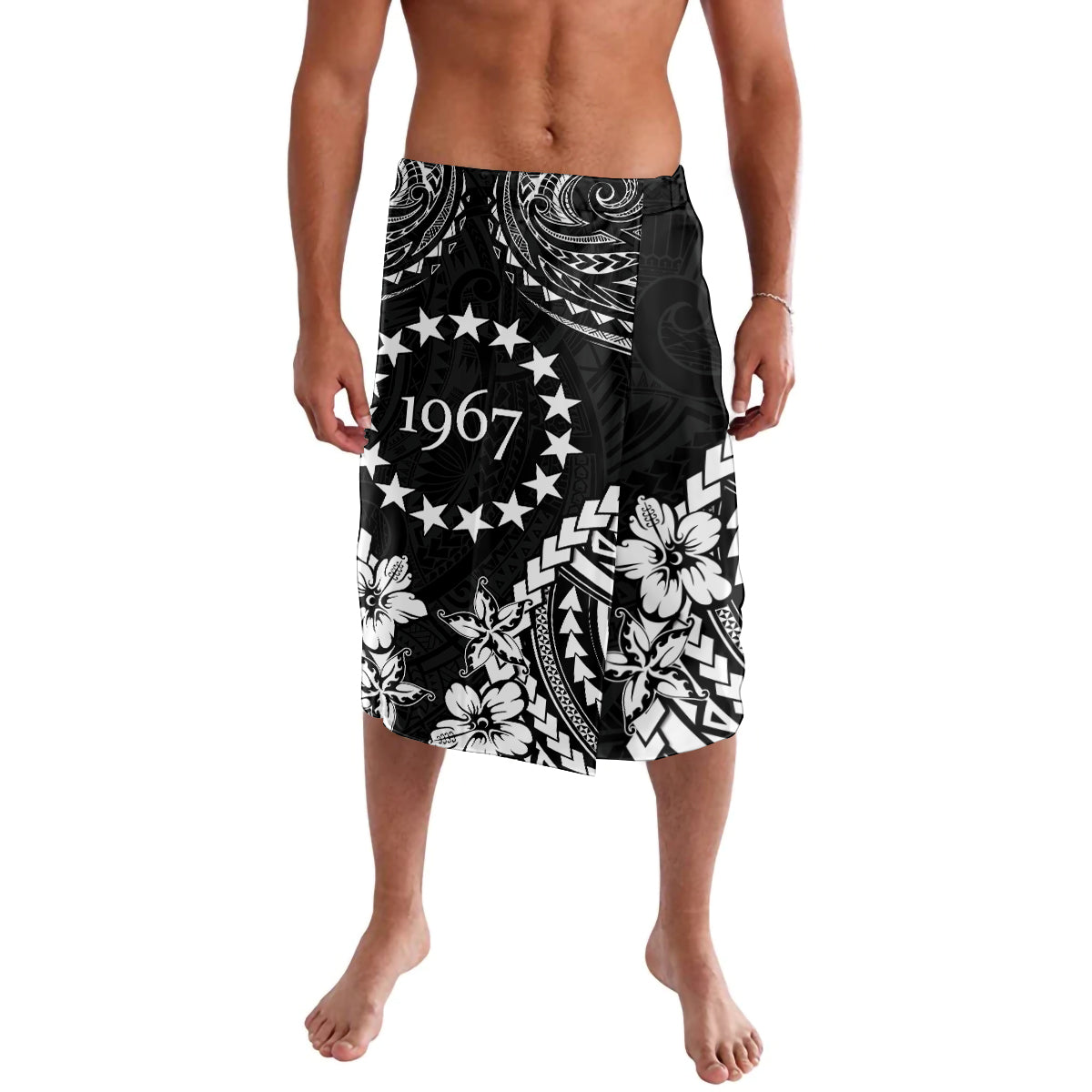 Cook Islands Ra o te Ui Ariki Est 1967 Lavalava LT9 Black - Polynesian Pride