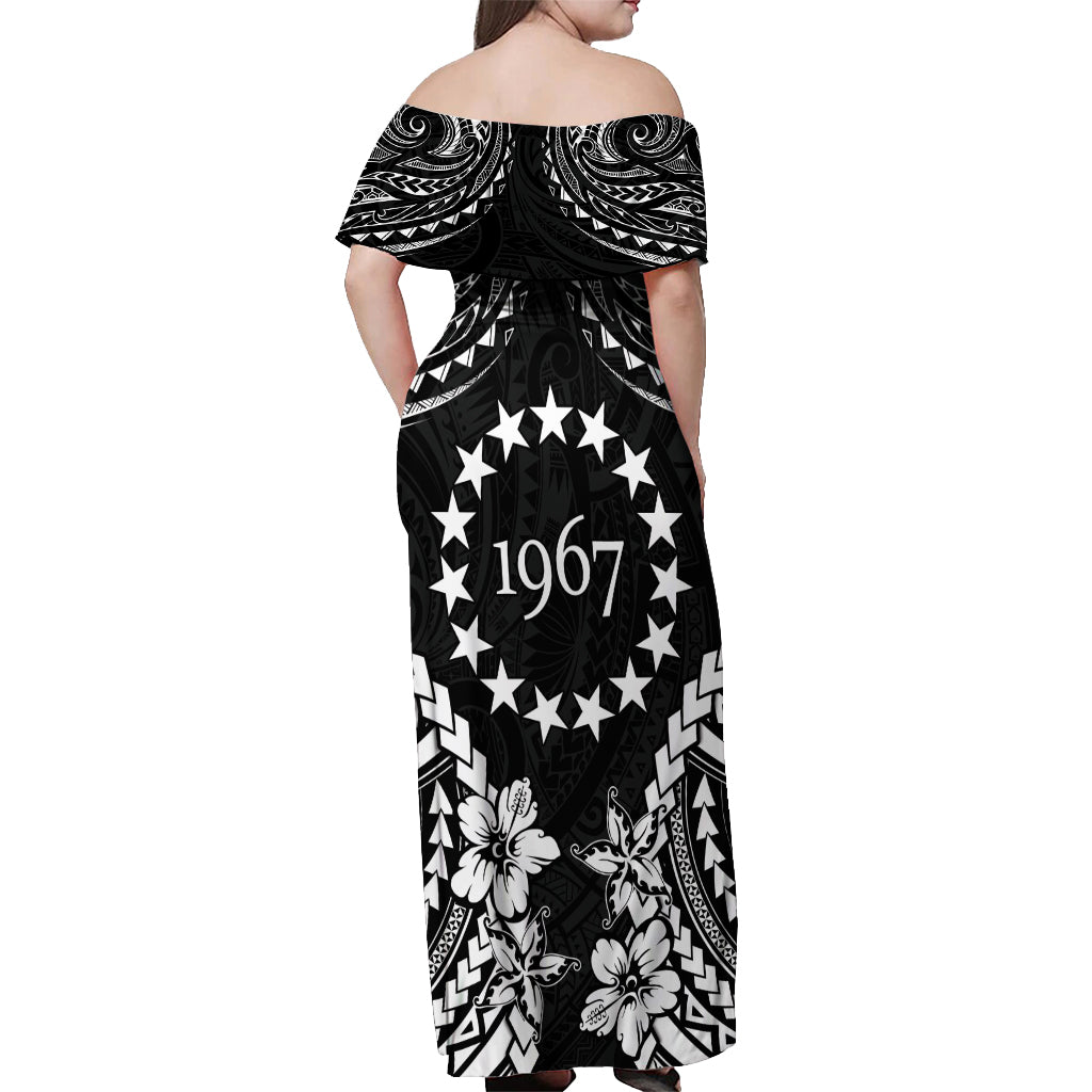 Cook Islands Ra o te Ui Ariki Est 1967 Off Shoulder Maxi Dress LT9 - Polynesian Pride