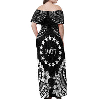 Cook Islands Ra o te Ui Ariki Est 1967 Off Shoulder Maxi Dress LT9 - Polynesian Pride
