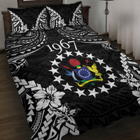 Cook Islands Ra o te Ui Ariki Est 1967 Quilt Bed Set LT9 Black - Polynesian Pride