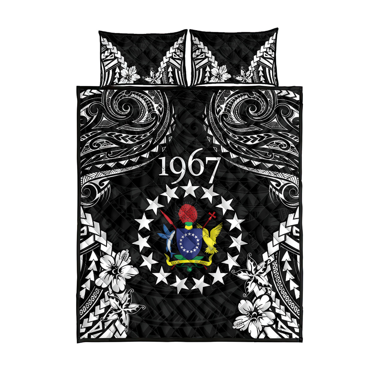 Cook Islands Ra o te Ui Ariki Est 1967 Quilt Bed Set LT9 - Polynesian Pride