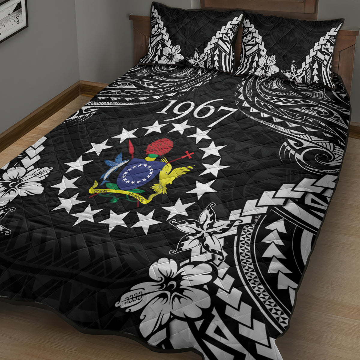 Cook Islands Ra o te Ui Ariki Est 1967 Quilt Bed Set LT9 - Polynesian Pride