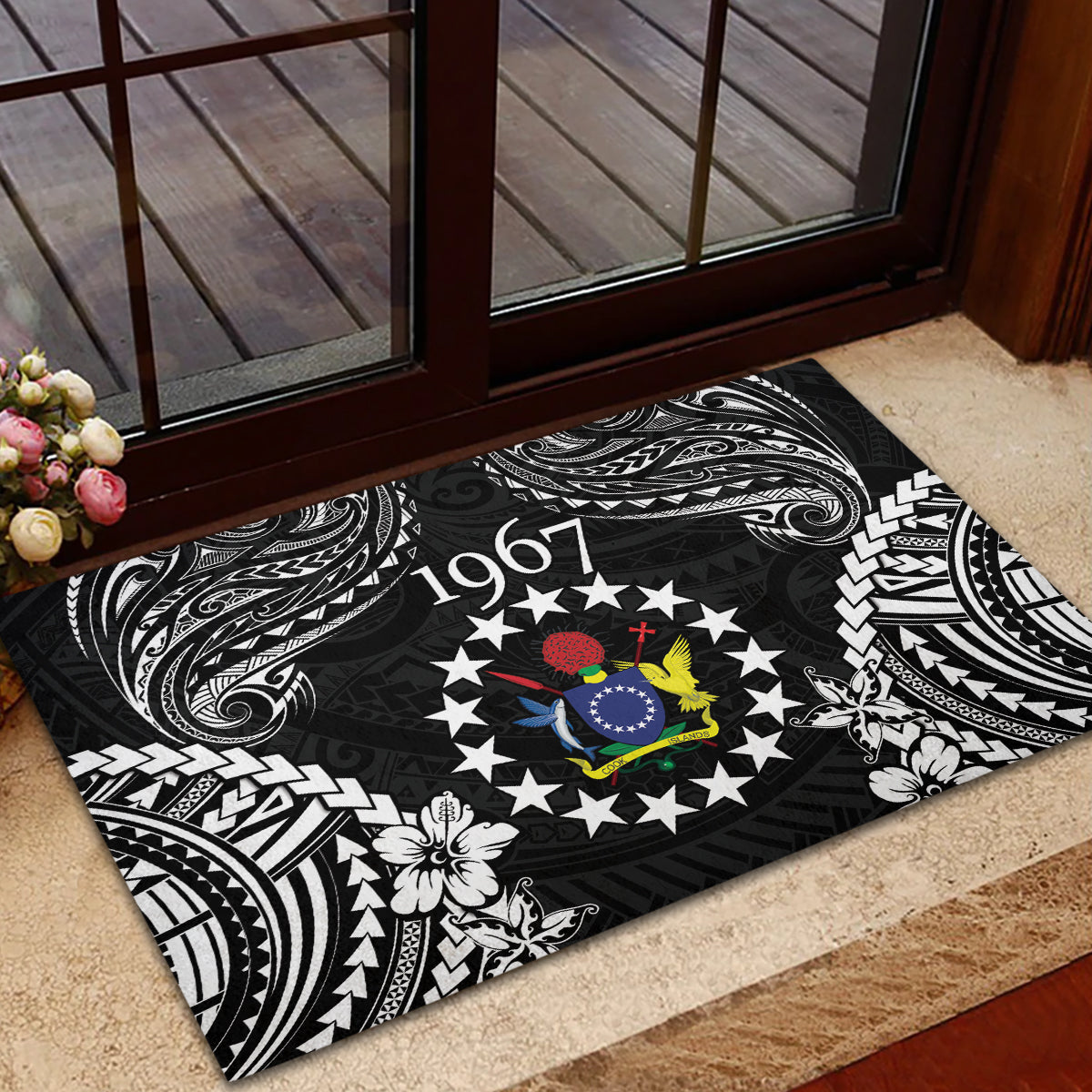 Cook Islands Ra o te Ui Ariki Est 1967 Rubber Doormat LT9 - Polynesian Pride
