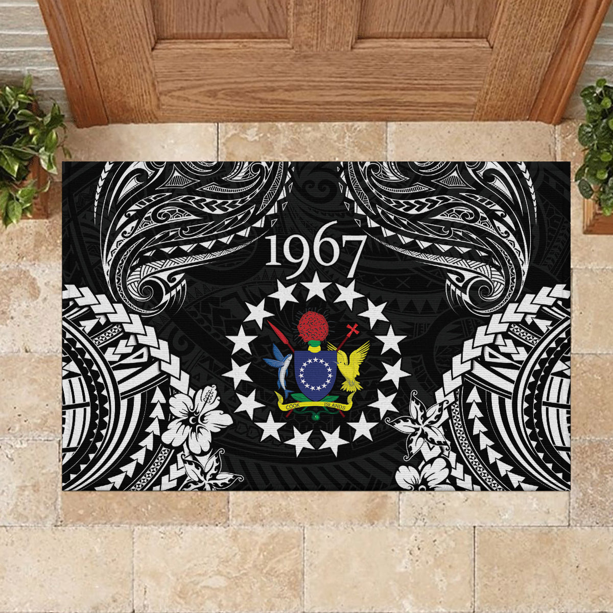 Cook Islands Ra o te Ui Ariki Est 1967 Rubber Doormat LT9 - Polynesian Pride
