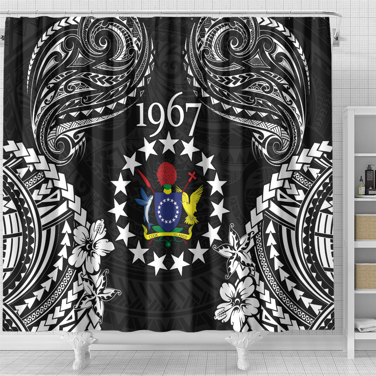 Cook Islands Ra o te Ui Ariki Est 1967 Shower Curtain
