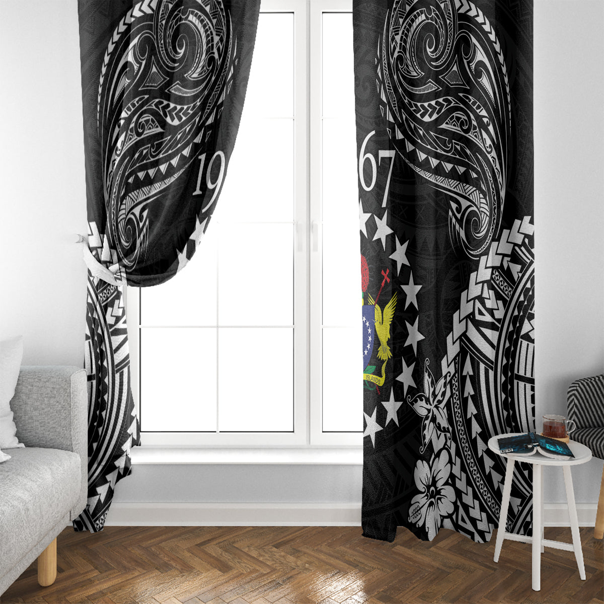 Cook Islands Ra o te Ui Ariki Est 1967 Window Curtain LT9 - Polynesian Pride