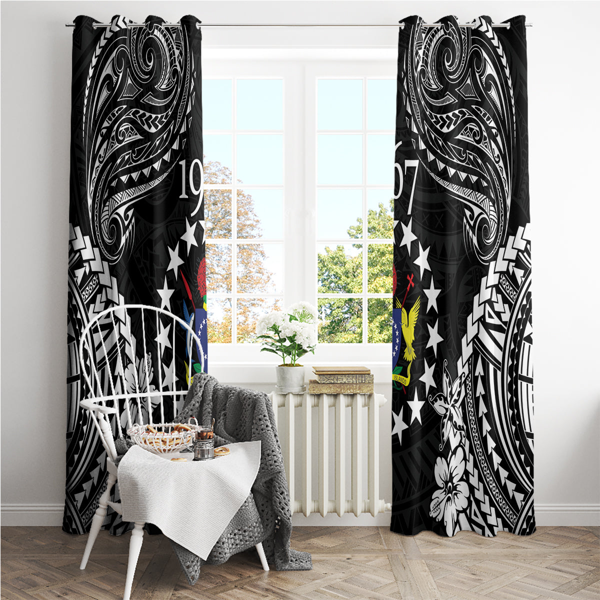 Cook Islands Ra o te Ui Ariki Est 1967 Window Curtain LT9 - Polynesian Pride