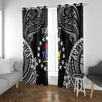 Cook Islands Ra o te Ui Ariki Est 1967 Window Curtain LT9 With Grommets Black - Polynesian Pride