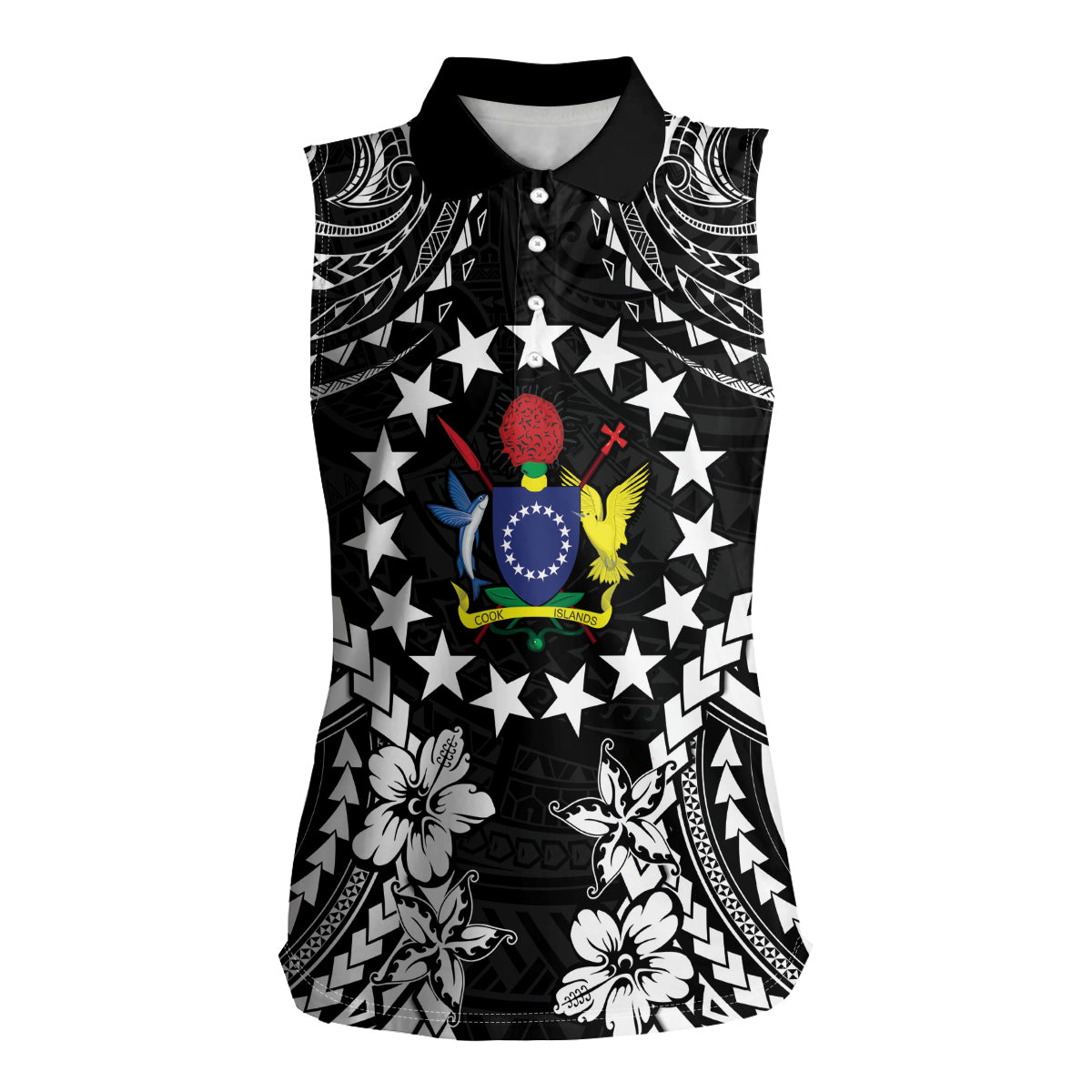 Cook Islands Ra o te Ui Ariki Est 1967 Women Sleeveless Polo Shirt