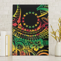 Cook Islands 15 Stars Canvas Wall Art Kuki Airani Polynesian Tribal Wave Tattoo LT9 Without Frame Reggae - Polynesian Pride