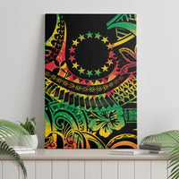Cook Islands 15 Stars Canvas Wall Art Kuki Airani Polynesian Tribal Wave Tattoo LT9 - Polynesian Pride