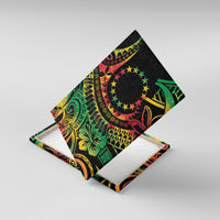 Cook Islands 15 Stars Canvas Wall Art Kuki Airani Polynesian Tribal Wave Tattoo LT9 With Frame Reggae - Polynesian Pride