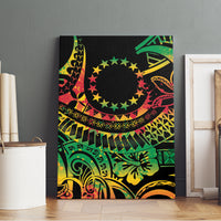 Cook Islands 15 Stars Canvas Wall Art Kuki Airani Polynesian Tribal Wave Tattoo LT9 - Polynesian Pride