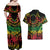 Cook Islands 15 Stars Couples Matching Off Shoulder Maxi Dress and Hawaiian Shirt Kuki Airani Polynesian Tribal Wave Tattoo