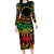 Cook Islands 15 Stars Family Matching Long Sleeve Bodycon Dress and Hawaiian Shirt Kuki Airani Polynesian Tribal Wave Tattoo