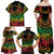 Cook Islands 15 Stars Family Matching Off Shoulder Maxi Dress and Hawaiian Shirt Kuki Airani Polynesian Tribal Wave Tattoo