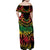 Cook Islands 15 Stars Family Matching Off Shoulder Maxi Dress and Hawaiian Shirt Kuki Airani Polynesian Tribal Wave Tattoo