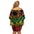 Cook Islands 15 Stars Family Matching Off Shoulder Short Dress and Hawaiian Shirt Kuki Airani Polynesian Tribal Wave Tattoo