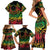 Cook Islands 15 Stars Family Matching Short Sleeve Bodycon Dress and Hawaiian Shirt Kuki Airani Polynesian Tribal Wave Tattoo